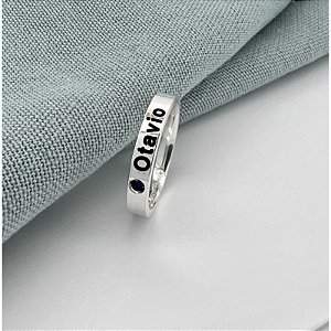 Anel aliança com nome