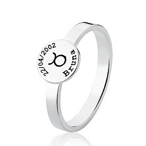 Anel Signos Data e Nome