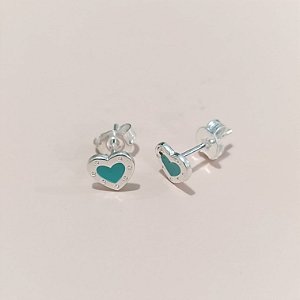 Brinco Prata Coração Tifany