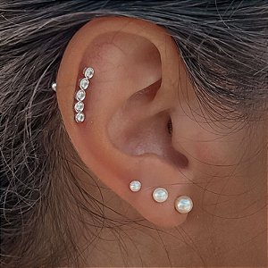 Brinco Pérola 4mm Tarraxa Baby