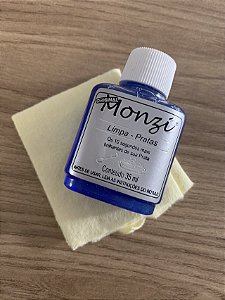 Kit Limpa Pratas (Monzi 35 ML e Flanela Mágica)