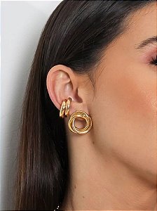 Brinco Minimalista Círculos Liso