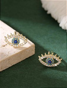 Olho Grego Cravejado em Zircônias