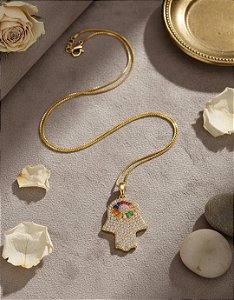 Colar Hamsá - Mão de Fatima