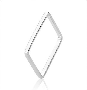 Anel de Prata Aro Quadrado