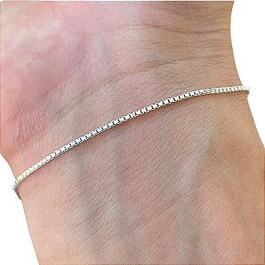 Pulseira Veneziana Prata 925 18CM