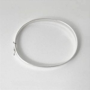 Bracelete Rígido 5mm com Trava em Prata