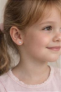 Brinco Prata 925 3mm Solitário Redondo