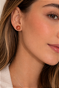 Brinco Pedra do Sol - Modelo Bola 10mm