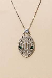 Corrente Veneziana Cobra Inspiração - Ródio Branco