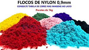 Flocos de nylon / Pó para flocagem (Pacote 1kg)