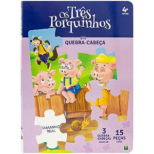 LIVRO QUEBRA-CABEÇA OS TRÊS PORQUINHOS