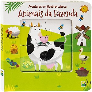 LIVRO QUEBRA-CABEÇA: ANIMAIS DA FAZENDA