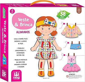 JOGO MADEIRA VESTE E BRINCA - ALINHAVOS