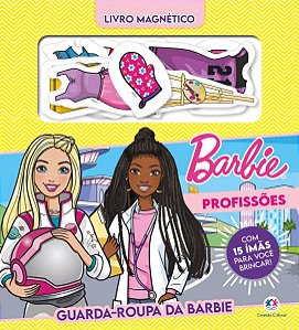 Livro Magnético Barbie - Guarda-roupa da Barbie: profissões