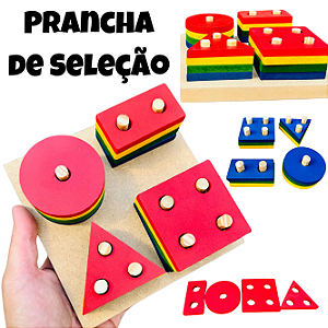 PRANCHA DE FORMAS GEOMÉTRICAS MADEIRA