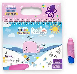 LIVRO DE COLORIR COM ÁGUA FUNDO DO MAR