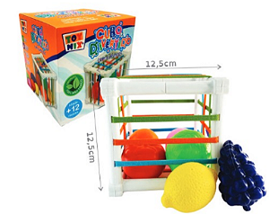 CUBO DIVERTIDO COM ELÁSTICOS E FRUTAS