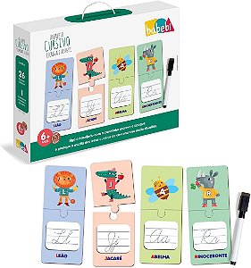 Alfabeto Cursivo Escreve e Apague Babebi – Brinquedo Educativo para Alfabetização Infantil 6+ Anos