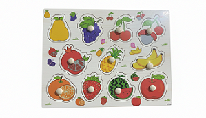 JOGO DE ENCAIXE FRUTAS COM PINO
