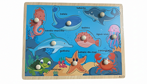 JOGO DE ENCAIXE FUNDO DO MAR COM PINO