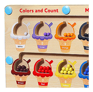 LABIRINTO MAGNÉTICO CORES E NÚMEROS SORVETE