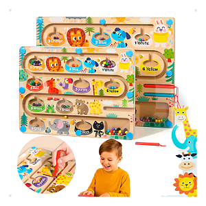 LABIRINTO MAGNÉTICO CORES E NÚMEROS BICHINHOS