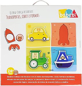 QUEBRA-CABEÇA DE ENCAIXE TRANSPORTES