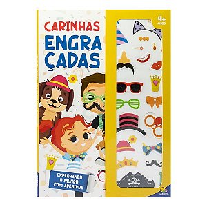 LIVRO COM ADESIVOS REUTILIZÁVEIS: CARINHAS ENGRAÇADAS