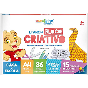 ESCOLINHA LIVRO+A4 BLOCO CRIATIVO (ORIGAMI)