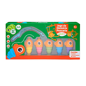 Jogo da Memória Pescaria Infantil Leo&Leo Educativo Coordenação Motora +3 Anos