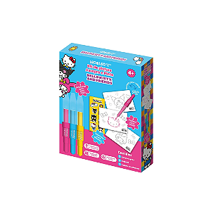 Kit Pintura Assopra e Pinta Hello Kitty Infantil Leo&Leo Criativo +4 Anos