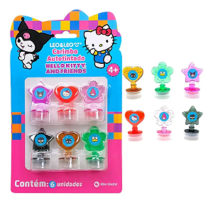 Carimbo Autotintado Hello Kitty 6 Un Leo&Leo Infantil Escolar Criativo +4 Anos