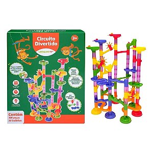Circuito Divertido Monta e Desmonta 105 Peças Leo&Leo Educativo Infantil +3 Anos