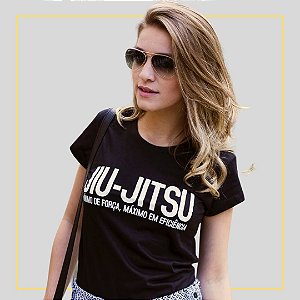 Camiseta Jiu-Jitsu Mínimo de Força Máximo em Eficiência