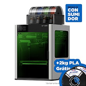 Impressora 3D - Bambu Lab H2D Laser 10W + AMS 2 (Combo) + 2kg PLA Speed+ Branco Pérola