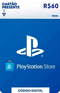 Cartão Playstation Store Brasil Psn Card 60 Reais