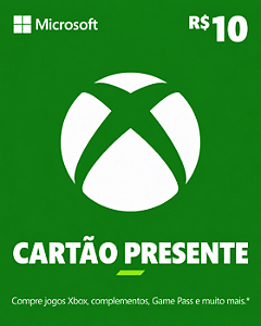 Cartão Presente Xbox R$ 10 Reais Código Digital de Resgate