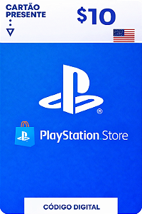 Cartão Playstation Store $10 Dólares USA - Código Digital