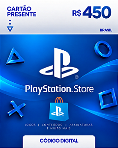 Cartão Playstation Store Brasil Psn Card 450 Reais