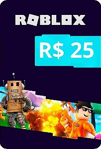 Roblox 25 R$ Robux Código de Resgate Digital
