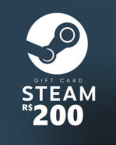 Cartão Steam R$200 Código de Resgate Digital
