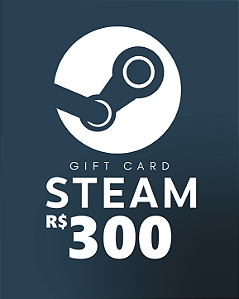 Cartão Steam R$300 Código de Resgate Digital