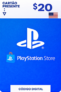 Cartão Playstation Store $20 Dólares USA - Código Digital