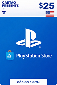 Cartão Playstation Store $25 Dólares USA - Código Digital