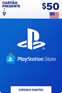 Cartão Playstation Store $50 Dólares USA - Código Digital