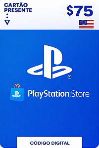 Cartão Playstation Store $75 Dólares USA - Código Digital