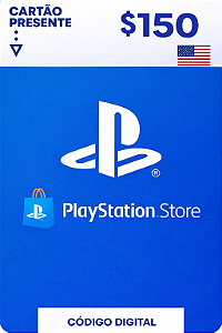 Cartão Playstation Store $150 Dólares USA - Código Digital