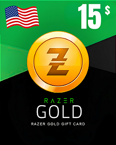 Gift Card Razer Gold - Código de Resgate $15 Dólares