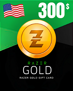Gift Card Razer Gold - Código de Resgate $300 Dólares
